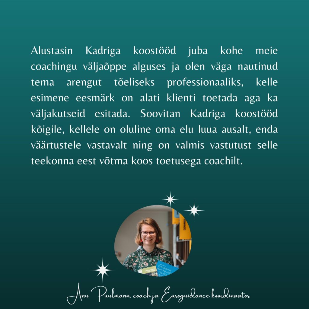 tagasiside enesearengu coach Kadrile