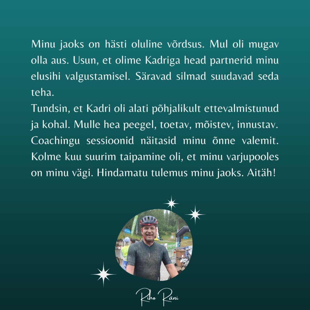 tagasiside enesearengu coach Kadrile