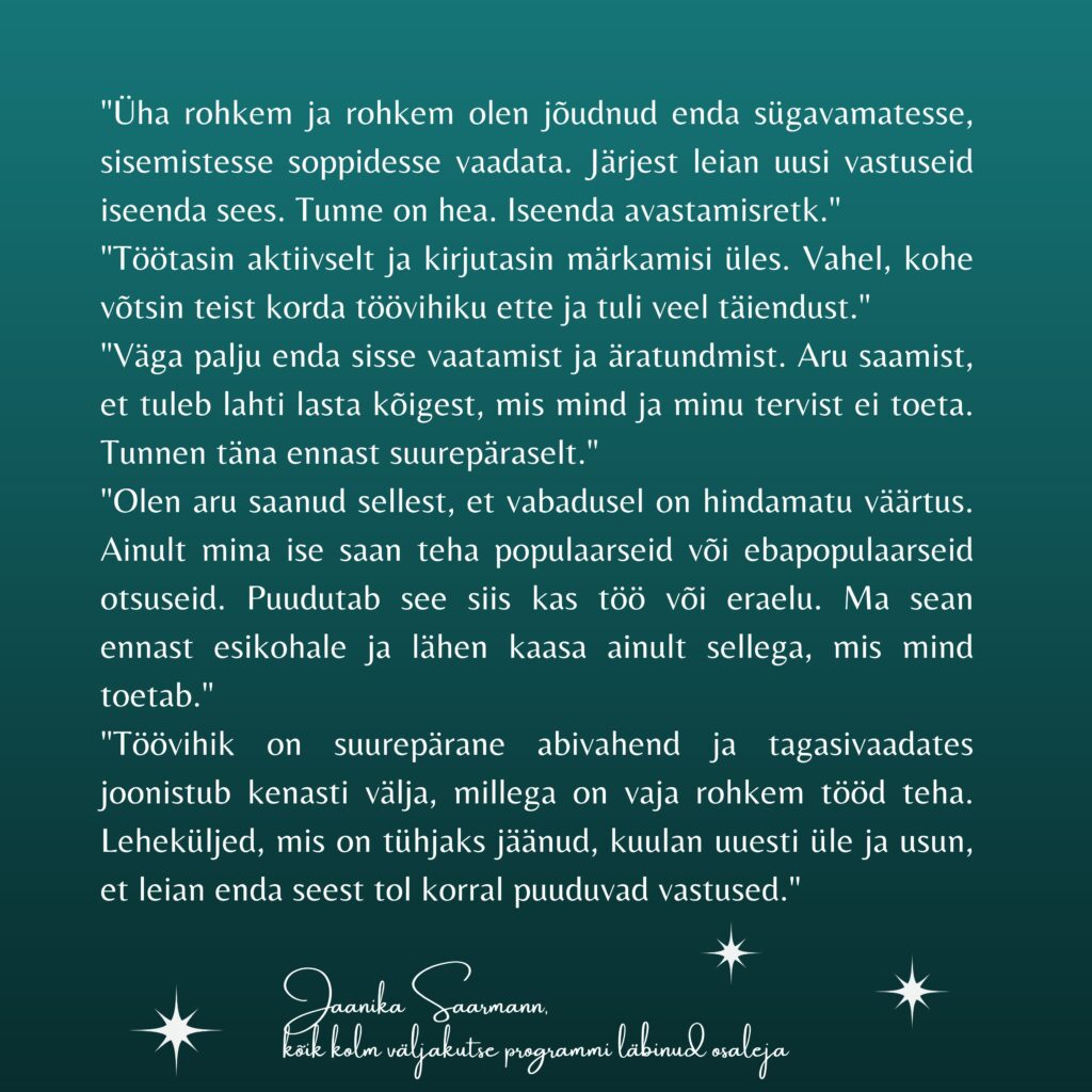 tagasiside enesearengu coach Kadrile