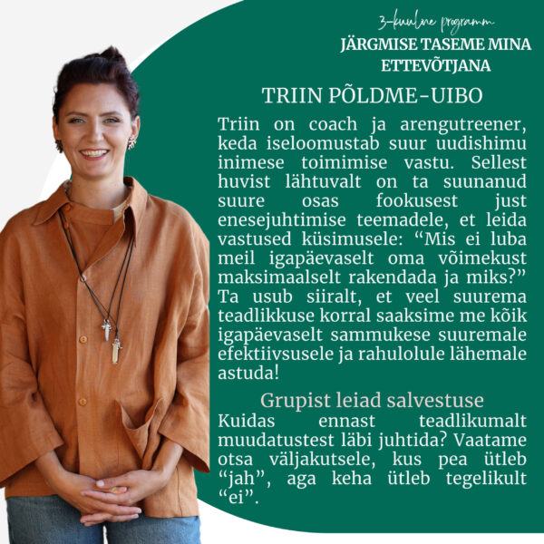 Triin Põldme-Uibo coach ja arengutreener