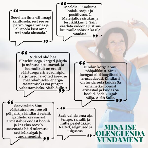 "Mina ise olengi enda vundament" kursus - Image 3