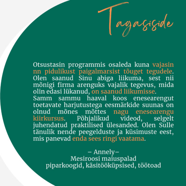 Coachingu ja mentorlusega grupiprogramm "Järgmise taseme mina ettevõtjana" alustab 22.09 - Image 5